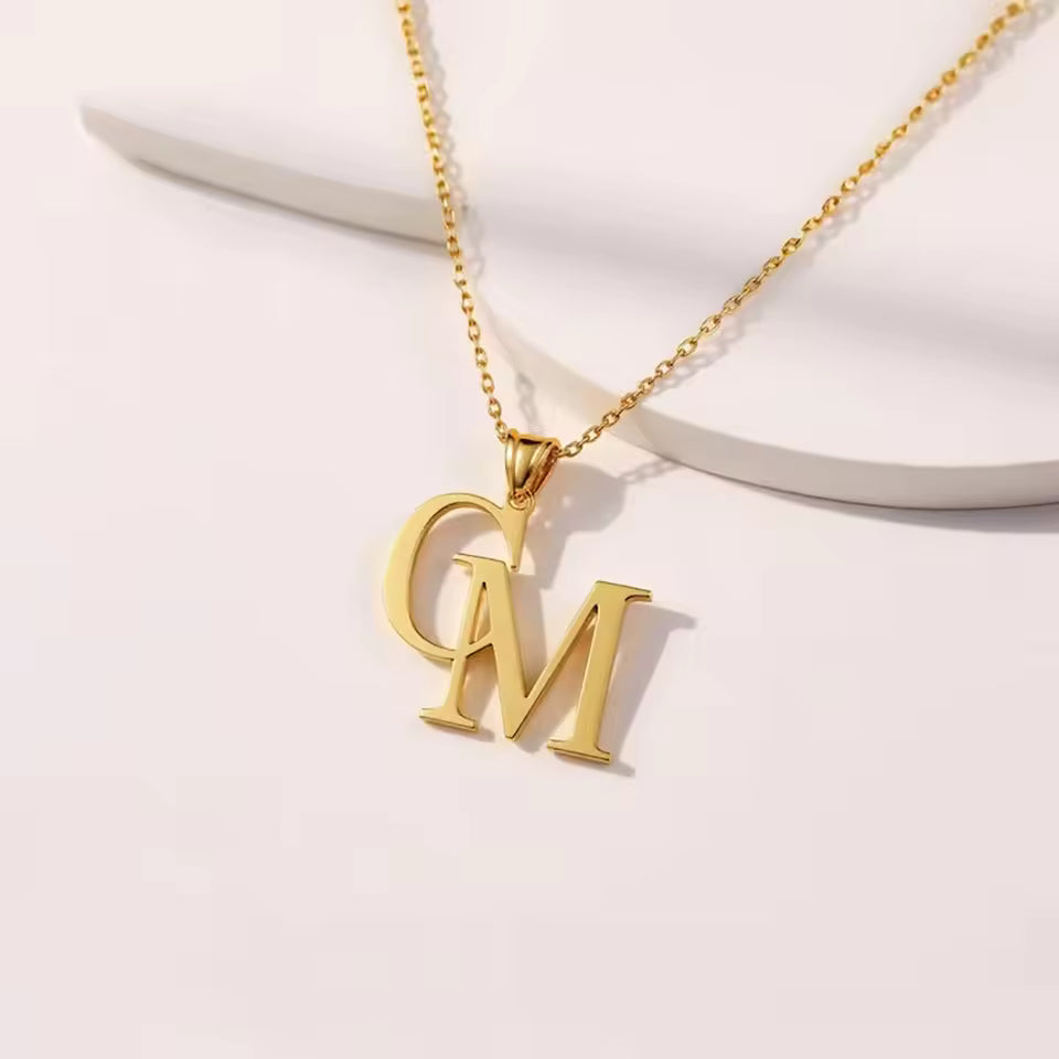 You Me Initial Necklace