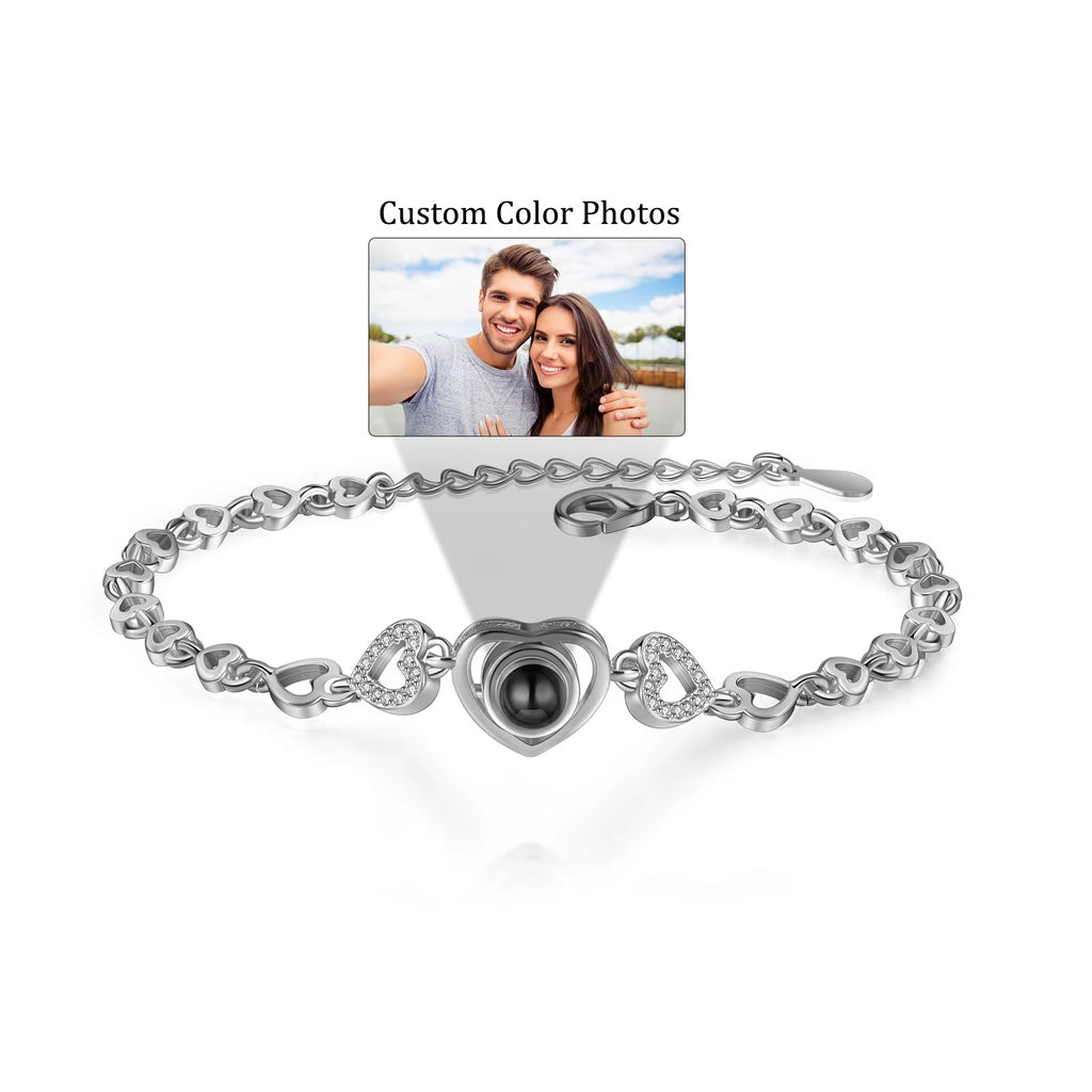 Personalised Heart Photo Bracelet