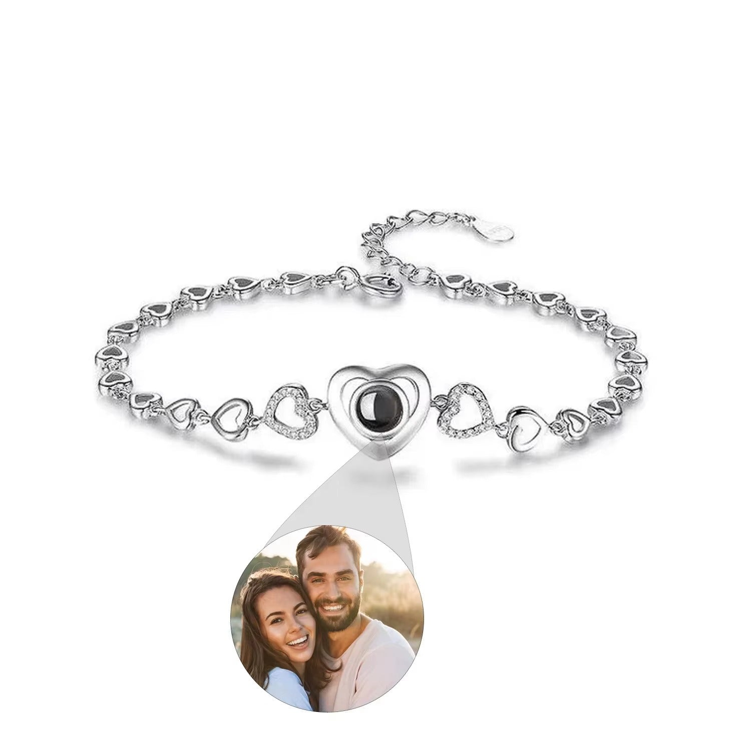 Personalised Heart Photo Bracelet