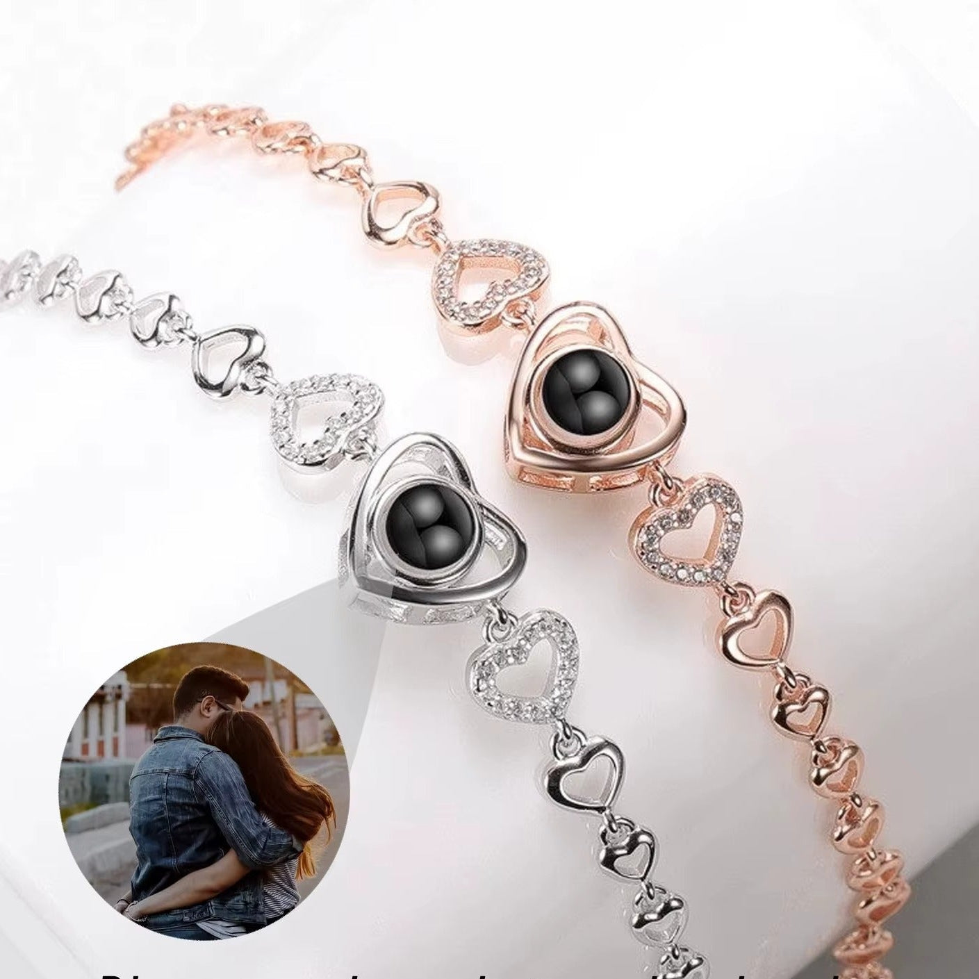 Personalised Heart Photo Bracelet