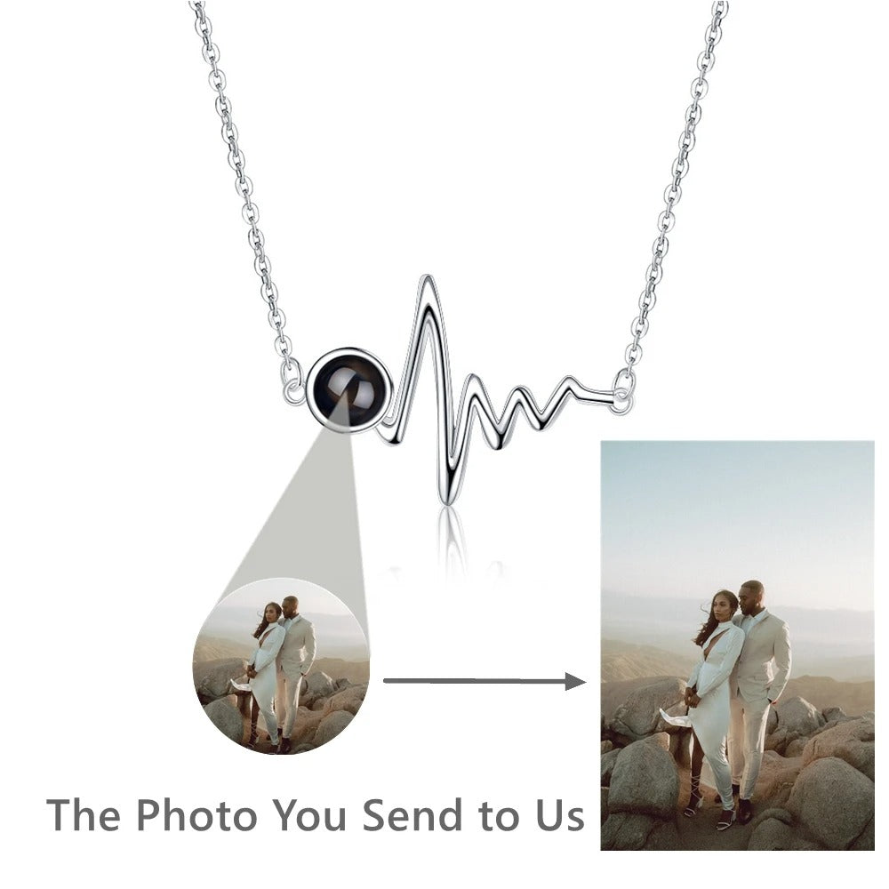 Personalised Heartbeat Photo Necklace