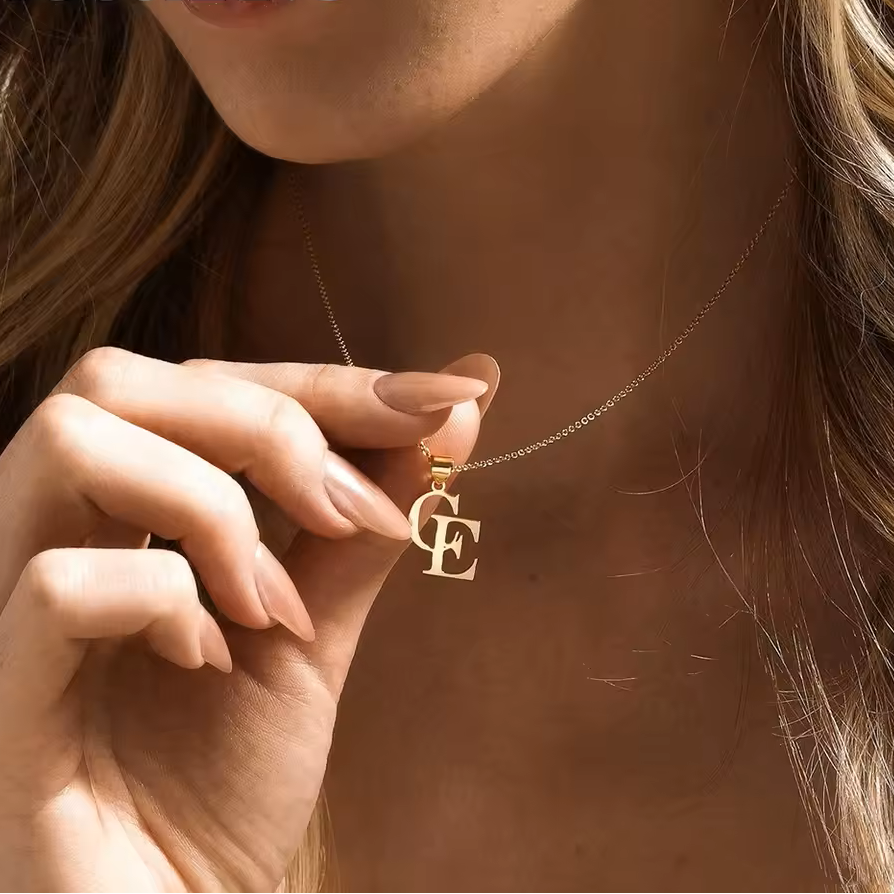 You Me Initial Necklace